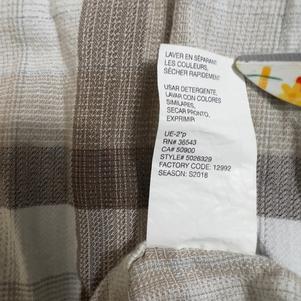 VAN HEUSEN Mens Plaid Short Sleeve Button Up Shirt Size L 16-16.5 - Picture 3 of 5